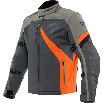 Image of Dainese Ranch Tex Jacket, Motorcycle Enduro Men, Ebony/Charcoal Gray/Flame Orange, 54