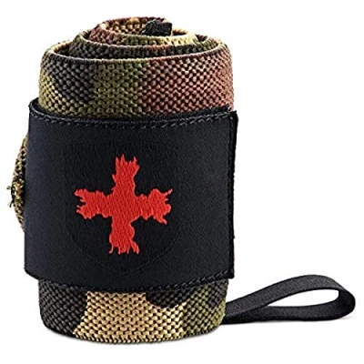 Image of Harbinger Red Line 78 Inch Wrist Wraps for Weightlifting (Pair) Camo