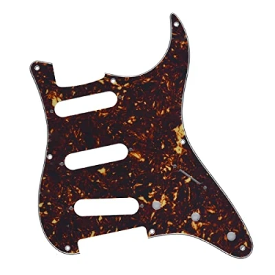 Image of Dopro 8 Hole Vintage Strat SSS Guitar Pickguard ST Scratch Plate for USA/Mexican FD Dark Tortoise