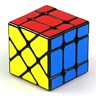 Image of OJIN YONGJUN YJ Fisher Yileng V2 Cube 3x3x3 Shape Mod Twisty Puzzle Smooth Brain Teaser Toys (Black)