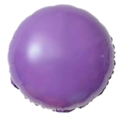 Image of Purple Round Pastel Foil Balloon, 45cm (2 pack)