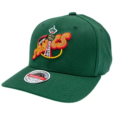 Image of Mitchell &amp; Ness M&amp;N Stretch Snapback Cap GROUND 2.0 Seattle SuperSonics HWC One Size
