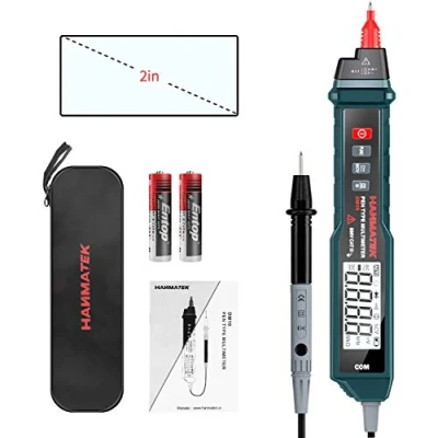 Image of HANMATEK Pen Type Digital Multimeter, Electrical Tester with NCV,AC/DC Voltmeter Ammeter Ohmmeter, Resistance, Live Line Testers Backlit and Flashlight