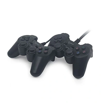 Image of Gembird JPD UDV2 01 Double USB Gamepad with Dual Vibration Black