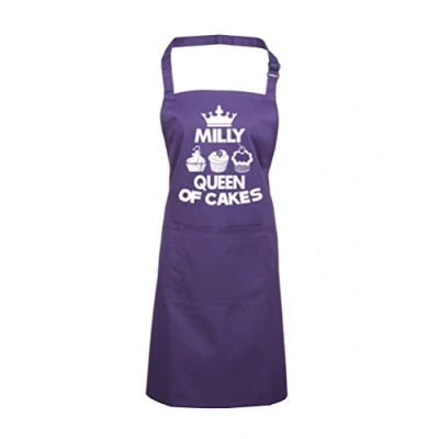 Image of Edward Sinclair PERSONALISED Queen of Cakes PURPLE Cooking Baking Apron