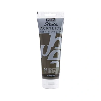 Image of PEBEO 250 ml Studio Acrylic Paint, Raw Umber, Brown
