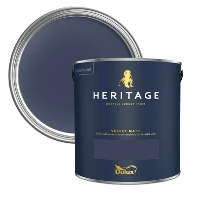 Image of Dulux Heritage Velvet Matt Paint, DH Oxford Blue 2.5L
