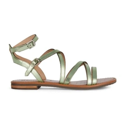 Image of Geox Women&#039;s D Sozy S G Flat Sandal, Sage, 4 UK