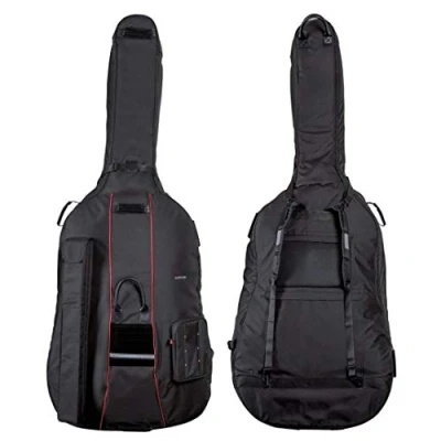 Image of GEWA Double Bass Gig Bag Prestige 4/4 25mm padding, bow pocket, sheet music backpack straps
