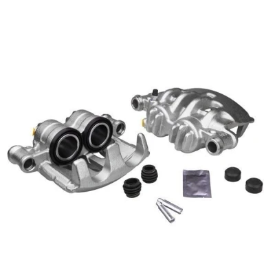 Image of 410110092R, 410111997R, 410112510R Brake caliper HELLA 8AN 355 798 161 Grey Cast Iron without holder RENAULT: MASTER 3 Kasten,