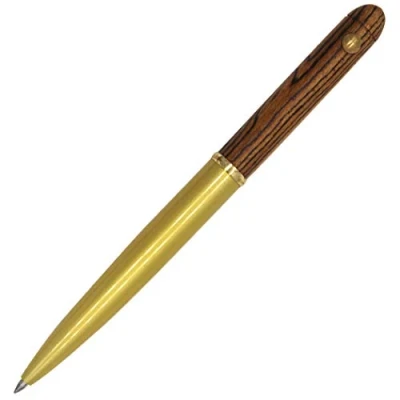 Image of Gullor Handcrafted Wooden Ballpoint Pen, Made of Rosewood and Brass Dark Brown Stripes
