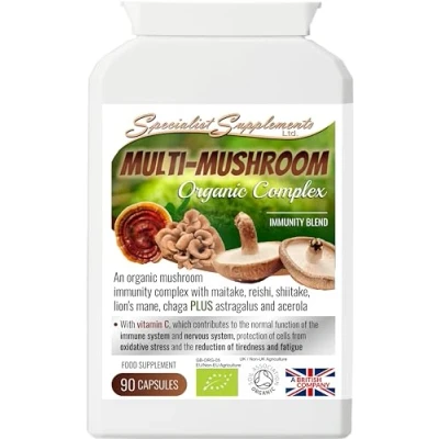 Image of Specialist Supplements Multi Mushroom Organic Complex, 90 Capsules
