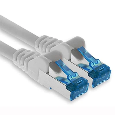 Image of 1aTTack.de 1 X 5 M CAT.6 Ethernet Gigabit Lan Network Patch Cable RJ45 CAT 6 A 10000 Mbit s Sftp Pimf 500 MHz white