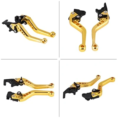 Image of Reminnbor Motorcycle Brake Lever + Pair of 22mm 7/8Inch Aluminum Clutch Drum Handle for GY6(Golden)