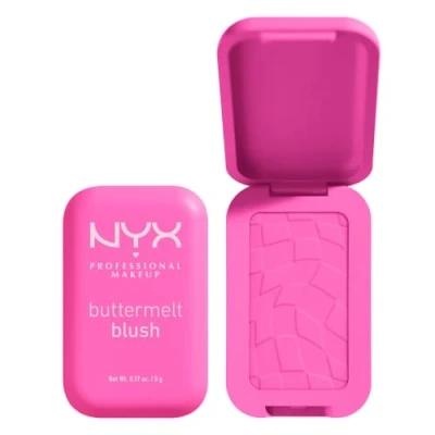 Image of NYX Professional Makeup Buttermelt Powder Blush, Up To 12H Wear, Seamless Blending, Fade and Transfer Resistant, With Shea Mango Butter, Vegan Formula, Shade: My Butta Half