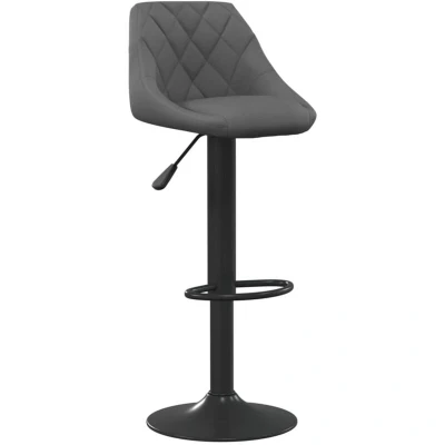 Image of vidaXL Bar Stool Dark Grey Velvet