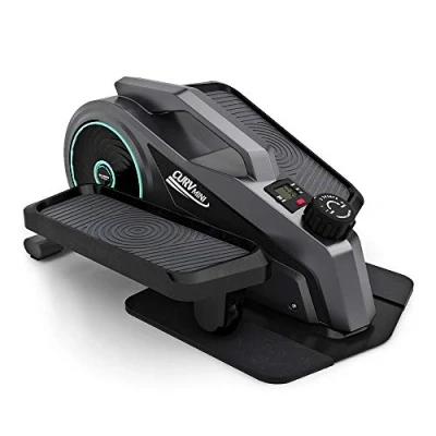 Image of Bluefin Fitness Curv Mini Seated Under Desk Elliptical Trainer Pedal Exerciser Machine Adjustable Resistance Quiet Flywheel Motor LCD Screen Bluetooth