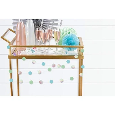 Image of (PKT) 6 Shimmering Party Mini Garland 2.13m