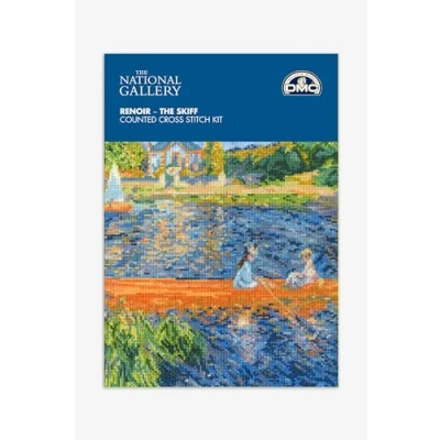 Image of DMC Renoir The Skiff Cross Stitch Kit, Includes Stranded Cottons, 14 ct Aida Fabric, Chart, Needle and Full Instructions