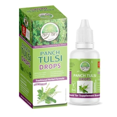 Image of Aryan Herbals Panch Tulsi Drops, Holy Basil Leaves Drops 30ml
