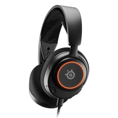 Image of SteelSeries Arctis Nova 3 USB C Gaming Headset for PC, PS4, PS5 &amp; Switch RGB Lights Hi Fi Drivers 360 Spatial Audio AirWeave Memory Foam Earcups Super Lightweight ClearCast Gen 2 Mic