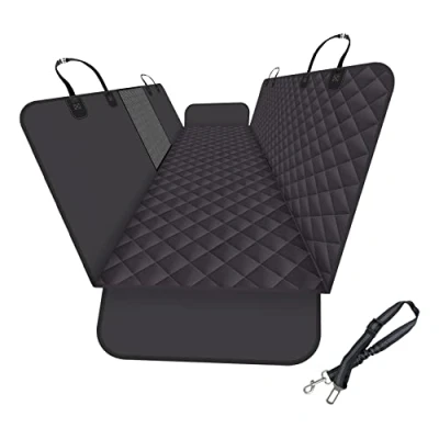 Image of GXT Dog Back Seat Cover for Car SUV and Truck with Mesh Windows, Scratch Water Resistant Material, Upgraded Version, Black (with Leash)