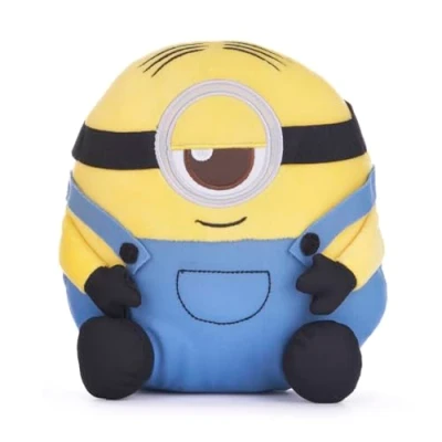 Image of Posh Paws 59016ENV5 Minions 2 The Rise of Gru 20cm (8 inch) Banana Scented Squashy Podgie Stuart Plush Soft Toy, Yellow