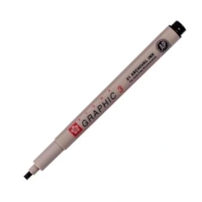 Image of Sakura Pigma Graphic 3 3mm Chisel Tip Black