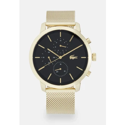 Image of Lacoste Replay Watch goldcoloured/black, Men&#039;s, Size: One Size, Gold coloured/black