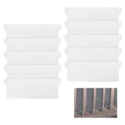 Image of Colexy 10 PCS Vertical Blinds Slats, 127MM / 89MM 5 Inches White Blind Weights, Replacement Spares Bottom Weights Slats Repair KIT (89MM)