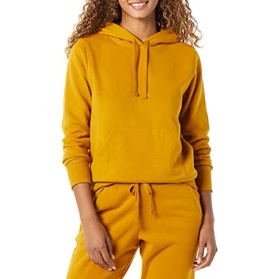 Image of Amazon Essentials Women&#039;s Fleece Pullover Hoodie (Available in Plus Size), Tobacco Brown, XXL