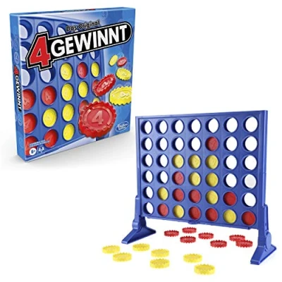 Image of Hasbro Gaming 4 Wins Strategy Game, Board Game for 2 Players, Infinite Fun with Friends and Family, Perfect as a Party Multiplayer Fun, Gift Children from 6 Years