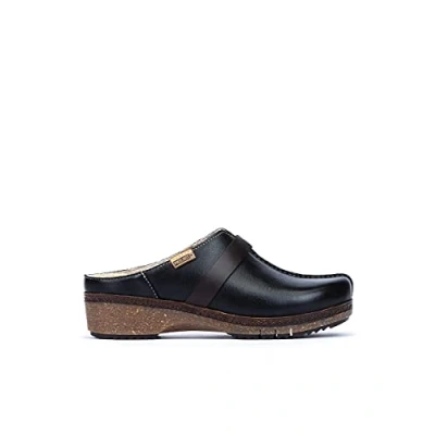 Image of Pikolinos Leather Clogs Granada W0W Black
