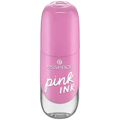Image of Essence Gel Nail Colour, Polish, No. 47 Pink Ink, Pink, Express Result, Long Lasting, Colour Intense, Gely, Shiny, No Acetone, Vegan, Microplastic Particles Free (8 ml)