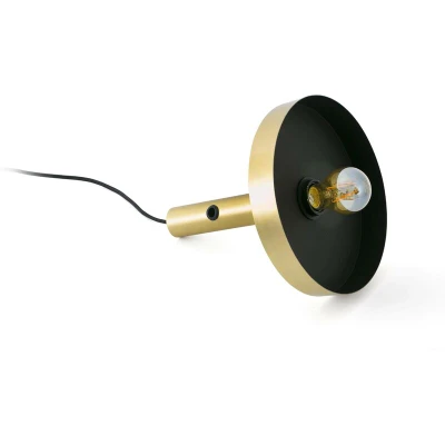 Image of Whizz 1 Light Floor Lamps Black, Satin gold, E27