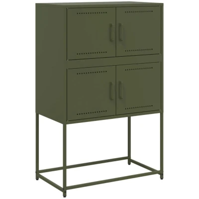 Image of vidaXL Sideboard Olive Green 68.5x38.5x107 cm Steel