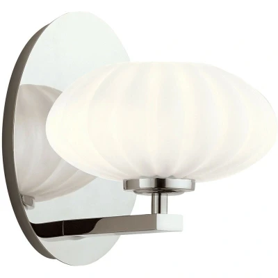 Image of Kichler Pim Bathroom Wall Lamp Polished Chrome, 3000K, IP44