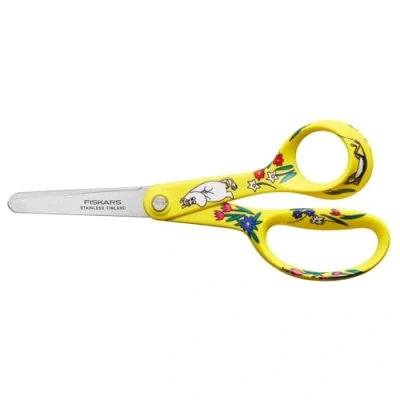 Image of Fiskars X Moomin 1067191 Children&#039;s Scissors with Design, Right Handed Length: 13 cm, Stainless Steel Safety Blades, Snorkräulein,