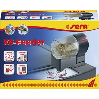 Image of sera XS Feeder Reliable Automatic for Easy and Quick Installation on or the Aquarium, Black