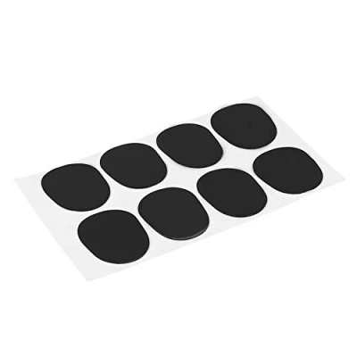 Image of Bnineteenteam Tenor Sax Mouthpiece Pad, Patches Pad for Soprano Alto Saxophone Clarinet (0.3/0.5/0.8mm 2 Color, Shape(0.3mm black Oval)