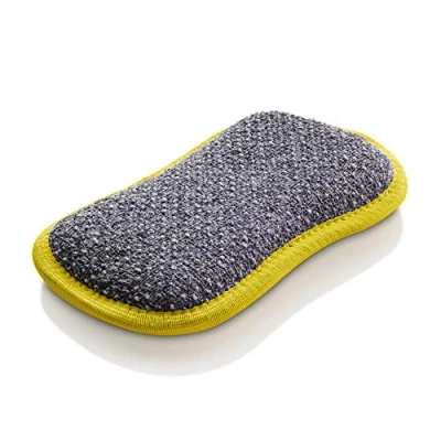 Image of E Cloth Washing Up Pad, Non scratch Kitchen Scrub Sponge, Washable and Reusable, 100 Wash Promise, Yellow, 1 Pack