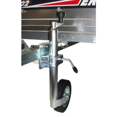 Image of leisure MART Trailer caravan Jockey Wheel 42mm and split clamp with FIXING KIT Pt no. LMX1593