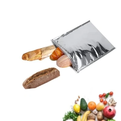 Image of Set of 5 Insulated Sandwich Bags Air Conditioner Bag Bags, Waterproof Aluminum Foil Picnic for School Outdoor Travel (25 x 30 cm)