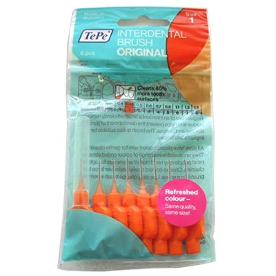 Image of TePe 0.45 mm Size 1 Original Interdental Brush Pack of 8