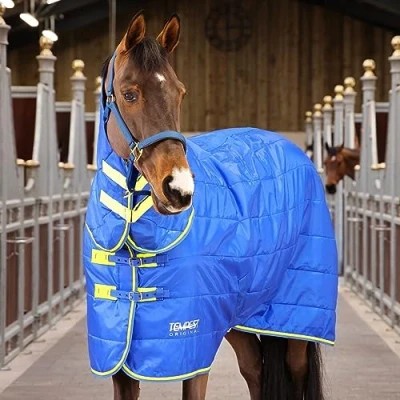 Image of Shires Tempest Original 100G Full Neck Combo Horse Stable Rug in Blue 5&#039;6&quot; / 66&quot;,