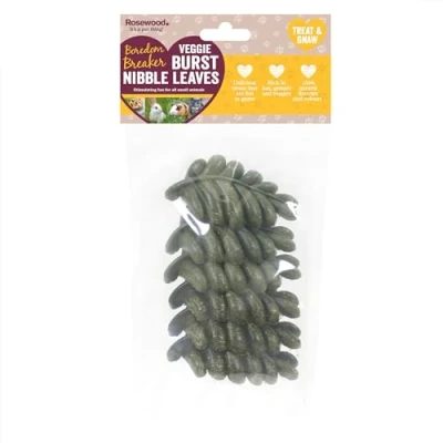 Image of Boredom Breaker Veggie Burst Nibble Leaves Rabbit Treats &amp; Small Animal Treats, 6pc 80g