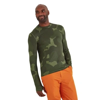 Image of TOG24 Snowdon Mens Thermal Crewneck Light Grey Camo Khaki Size 2XL