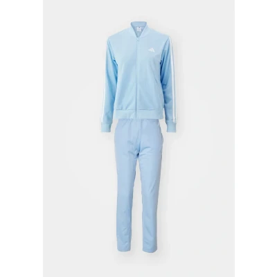 Image of adidas Sportswear 3 Stripes Tracksuit, Women&#039;s, Size: XXS, Glow blue