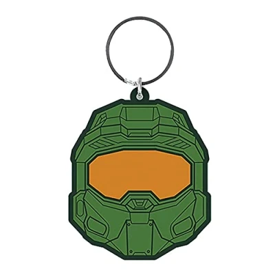 Image of Pyramid International Halo Rubber Keyring, Zip Pull or Backpack Charm (Master Chief Design) Official Merchandise