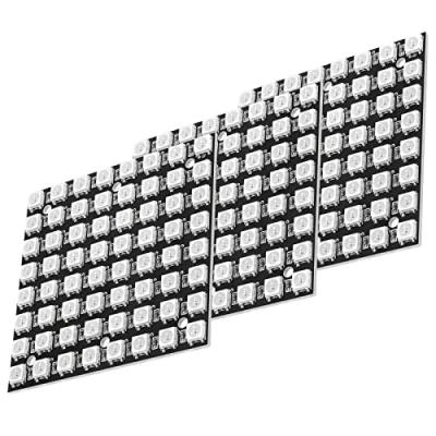 Image of AZDelivery 3 x U 64 LED Matrix Panel WS2812B 8 Module compatible with Arduino and Raspberry Pi including eBook